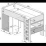 Pink and grey wood effect bunk bed Image 2