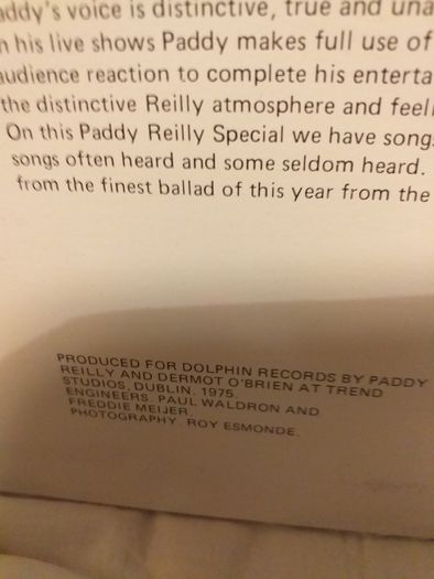 Paddy Reilly.
