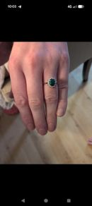 silver and opal ring
