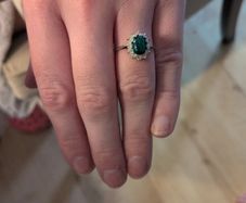 silver and opal ring
