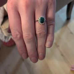 silver and opal ring