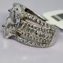 Sterling silver Sz (O) White Cubic Zirconia Ring in Rhodium Overlay Sterling Silver Image 2