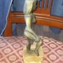 Very Old Bronze or Brass Cleopatra Dancing Figurine on a Marble Base Image 4