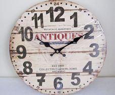 Brown Old Vintage Look Wall Antiques Shop Picture Art Deco Wall Clock (new)