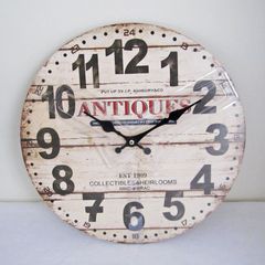 Brown Old Vintage Look Wall Antiques Shop Picture Art Deco Wall Clock (new)