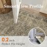 Vintage Rugs Living Room Brown Large Area Rug 200x300cm Non Slip Washable Hall Lounge Bedroom Kitchen Office Dining Room Indoor Carpet Low Pile Big Carpets Image 2