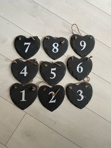 Slate table numbers