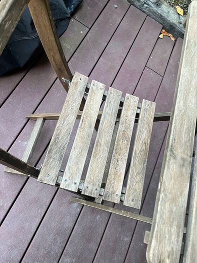 IKEA ASKHOLMEN Outdoor Table and 2 Folding Chairs Set  Good condition