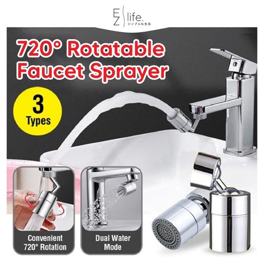 Rotation Faucet Sprayer Head Dual Effluent Washbasin Kitchen Robot Arm Extension Faucets
