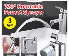 Rotation Faucet Sprayer Head Dual Effluent Washbasin Kitchen Robot Arm Extension Faucets