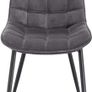_Set of 2 Dining Room Chairs, Kitchen Chairs, Upholstered Chairs, Living Room Chairs with Back Rest, Velvet Seat, Metal Legs Image 4