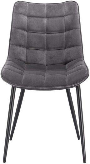 _Set of 2 Dining Room Chairs, Kitchen Chairs, Upholstered Chairs, Living Room Chairs with Back Rest, Velvet Seat, Metal Legs
