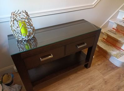 Dark wenga wood Hall/console table
