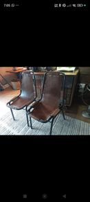 6 Leather dining room chairs