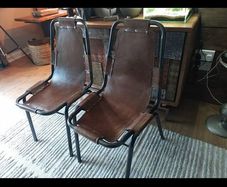 6 Leather dining room chairs