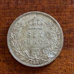 1887 Sixpence