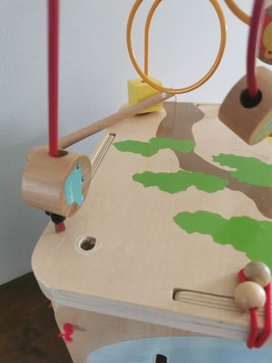 wooden activity cube