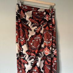 F&F satin paisley maxi skirt