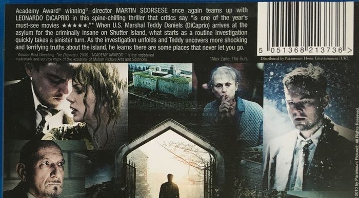 Shutter Island (Martin Scorsese Film) [2010] Leonardo DiCaprio and Mark Ruffalo, Ben Kingsley, Max von Sydow & Michelle Williams [Blu-ray Movie]