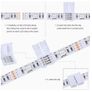 30pcs 4-Pin LED Connectors 10Mm L-Shape Solderless Connector Kit Heat Resistant RGB LED Light Strip Connectors Quick Connector Solderless Unwired for 10Mm SMD5050 Multicolour Strips Splice Extend Image 4