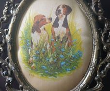 framed dog photo.