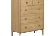 Hadley Oak Five(2+3) Drawer Chest
