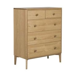 Hadley Oak Five(2+3) Drawer Chest