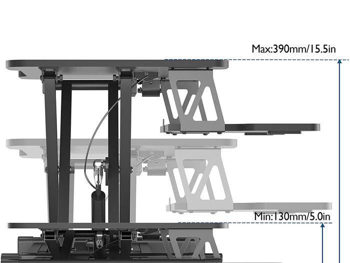 _Standing Desk Height Adjustable Sit / Stand Desk Converter with Deep Keyboard Tray Sit-to-Stand Desk for Laptop
