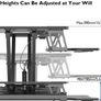 _Standing Desk Height Adjustable Sit / Stand Desk Converter with Deep Keyboard Tray Sit-to-Stand Desk for Laptop Image 2