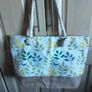 Big beach bag with rope handles. Leaves pattern. NEW Image 5