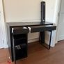 IKEA MICKE Desk with Storage & Drawers Black Brown Image 2