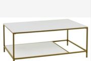 white glass table