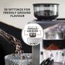 NEW SALE | Barista Max Espresso Machine | Latte & Cappuccino Coffee Maker with Integrated Bean Grinder & Steam Wand | 2.8 L Water Tank | 15 Bar Italian Pump Image 6