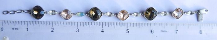 Vintage Sterling Silver 925 Multi Stone Bracelet length 8,5" - 20,9g
