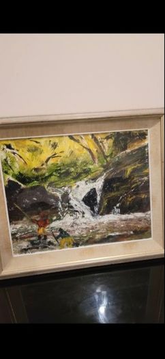 oil on board painting