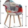 Patchwork dining chairs armchairs Set of two Image 7