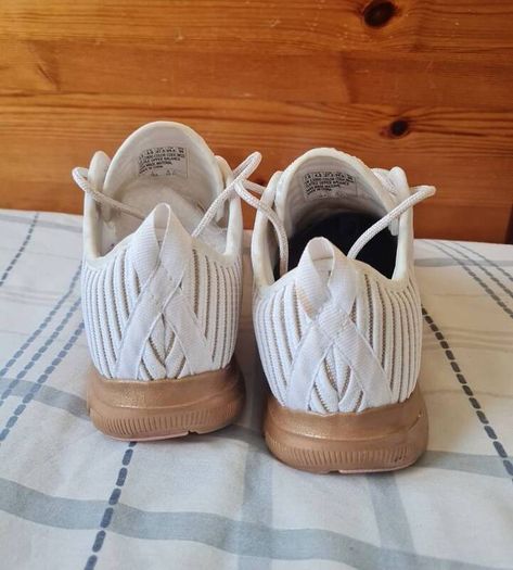 skechers flex appeal white Size 4.5 eu 37.5 in like new condition