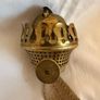 Antique brass oil lamp wick holder and wick Image 4