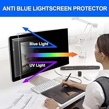 Computer Privacy Screen Filter 24" Hanging Privacy Screen Protector Compatible Widescreen Computer Monitor with Aspect Ratio 16:9,Blue light screen Privacy Screen Protector(23.6,23.8,24 inch)