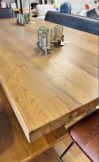 Ex Display Solid Heavy Oak Dining Table 180cm