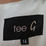 Ladies Cream sleeveless dress Fee G Size 14 Image 3