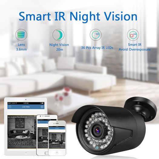 Cctv System, 4 Cameras 3000tvl Hd 1080n + Hdd - 1 Year Warranty