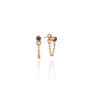 14kt GoldFill Black Chain Earstuds Image 3