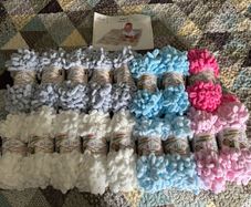 Huge bundle of Alize finger loop yarn wool 17 100g balls and blanket pattern