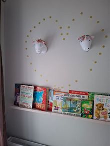 Nusery Decor unicorn heads x 2
