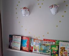 Nusery Decor unicorn heads x 2