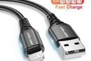 2.4A Short Original 30cm Charger USB Cable for Apple iPhone 14 13 X 12 7 8 SE XR