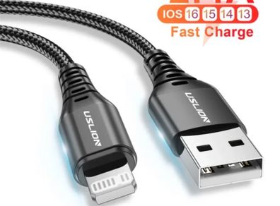 2.4A Short Original 30cm Charger USB Cable for Apple iPhone 14 13 X 12 7 8 SE XR