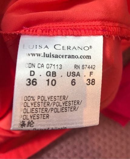 Luisa Cerano orange and pink blouse (size 10)
