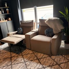 Cinema 2-Seater Electric Recliner Sofa (Beige) -GREAT CONDITION